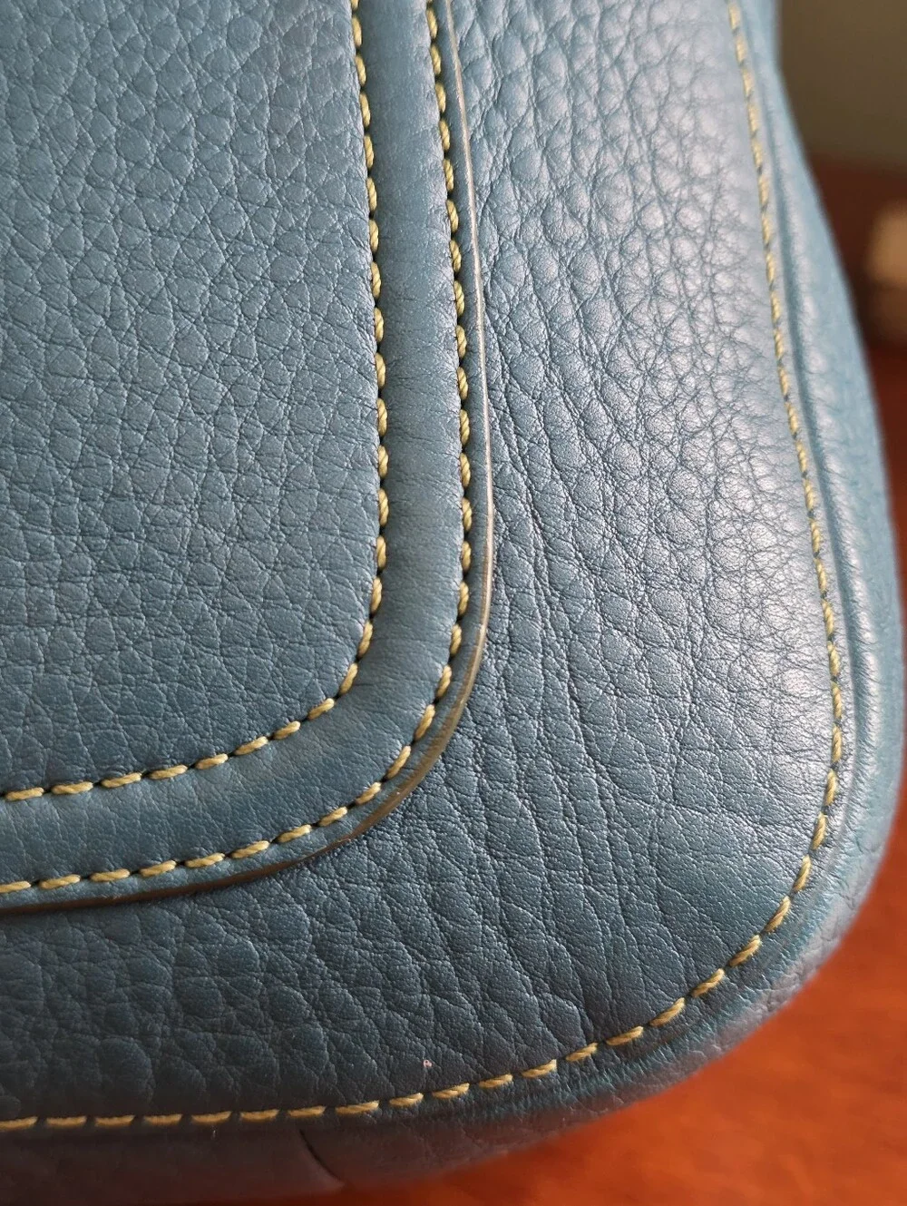 Coach 8E98 Chelsea Hobo Deep Teal Blue Pebbled Leather Shoulder Bag Y2K Vintage